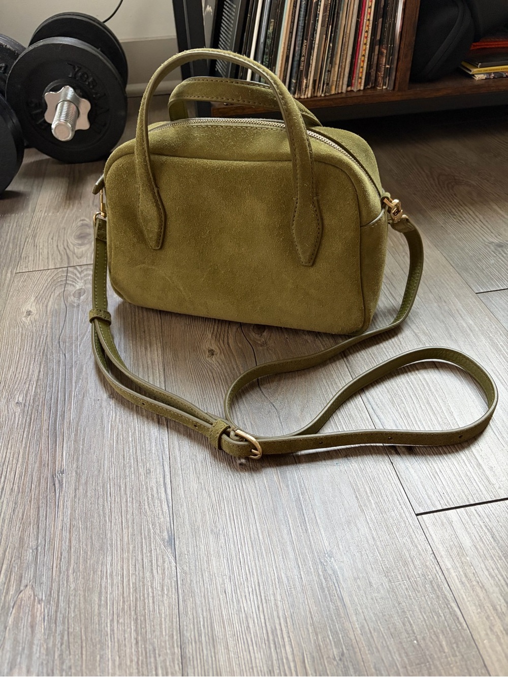 Madewell Small Crossbody Bag Suede in Vintage Moss (olive green) SOLD OUT
